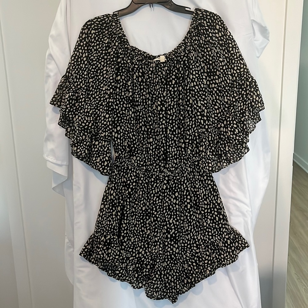 Black and Tan Romper